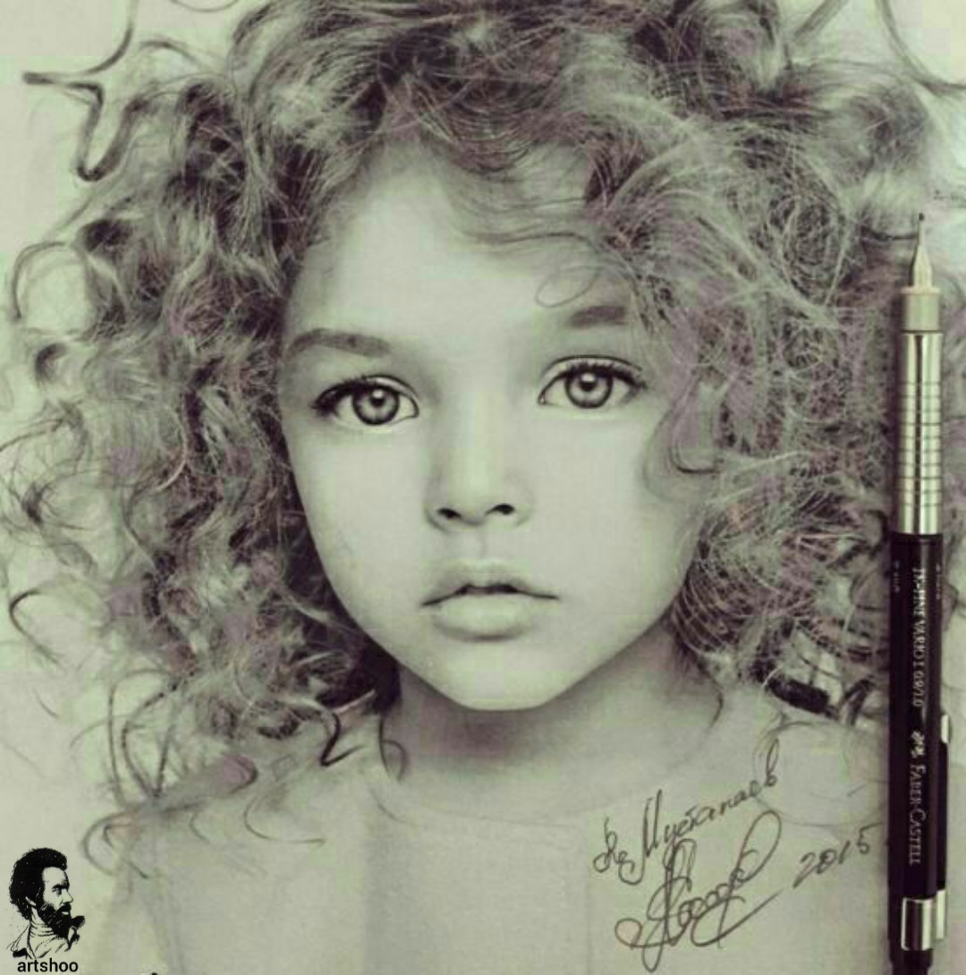 مدل کودک سیاه قلم